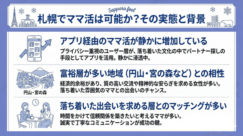 札幌でママ活は可能か？その実態と背景
